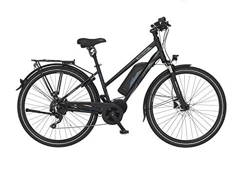 Elektrofahrräder : FISCHER Damen - Trekking E-Bike ETD 1861.1, Elektrofahrrad, schwarz matt, 28 Zoll, RH 44, Mittelmotor 80 Nm, 48 V Akku
