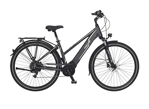Elektrofahrräder : FISCHER Damen - Trekking E-Bike VIATOR 5.0i, Elektrofahrrad, grau matt, 28 Zoll, RH 44, Brose Drive C Mittelmotor 50 Nm, 36 V Akku