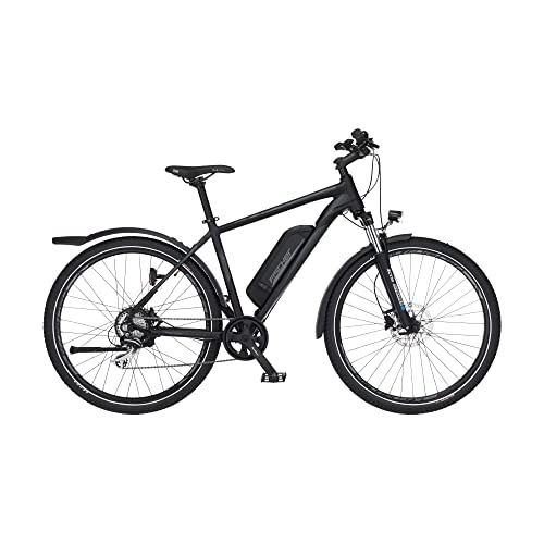 Elektrofahrräder : Fischer E-Bike ATB, Terra 2.1 Elektrofahrrad für Damen und Herren, RH 48 cm, Hinterradmotor 45 Nm, 48 V Akku, schwarz matt, 27, 5 Zoll