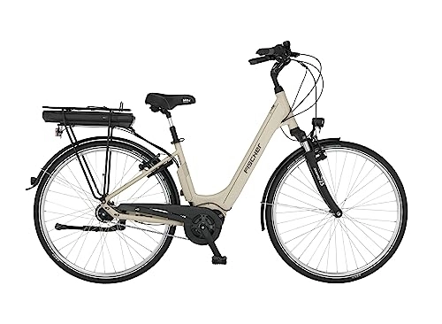 Elektrofahrräder : FISCHER E-Bike City CITA 1.8, Elektrofahrrad für Damen und Herren, RH 44 cm, Mittelmotor 65 Nm, 36 V Akku