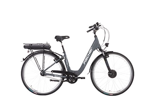 Elektrofahrräder : FISCHER E-Bike City ECU 1801, anthrazit, 28 Zoll, RH 44 cm, Frontmotor 25 Nm, 36 V Akku