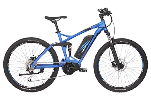 Elektrofahrräder : Fischer E-Bike MTB EM 1862.1, blau matt, 27, 5 Zoll, RH 48 cm, Mittelmotor 80 Nm, 48 V Akku
