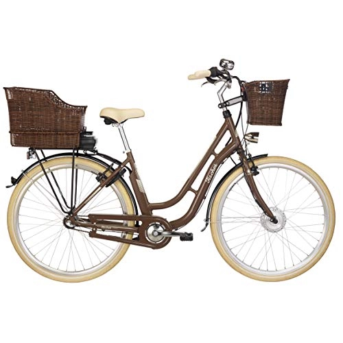 Elektrofahrräder : FISCHER E-Bike Retro ER 1804, verschiedene Farben, 28 Zoll, RH 48 cm, Vorderradmotor 25 Nm, 36 V Akku