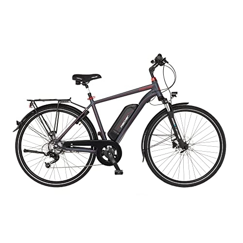 Elektrofahrräder : Fischer E-Bike Trekking VIATOR 1.0, Elektrofahrrad für Damen und Herren, RH 50 cm, Heckmotor 45 Nm, 48 V Akku