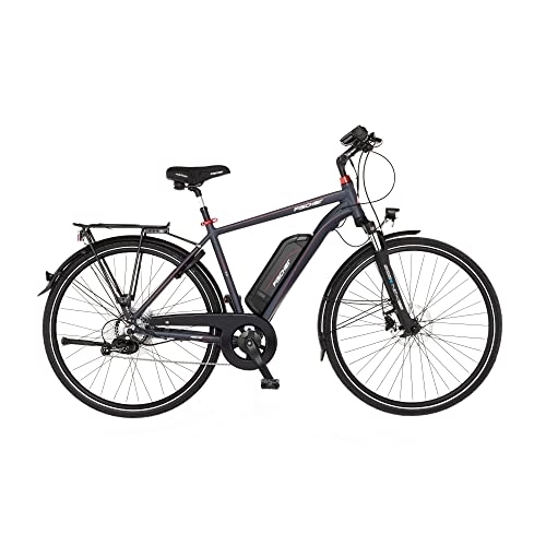 Elektrofahrräder : Fischer E-Bike Trekking, VIATOR 2.0 Elektrofahrrad für Herren, RH 50 cm, Hinterradmotor 45 Nm, 48 V Akku, dunkel anthrazit matt, 28 Zoll