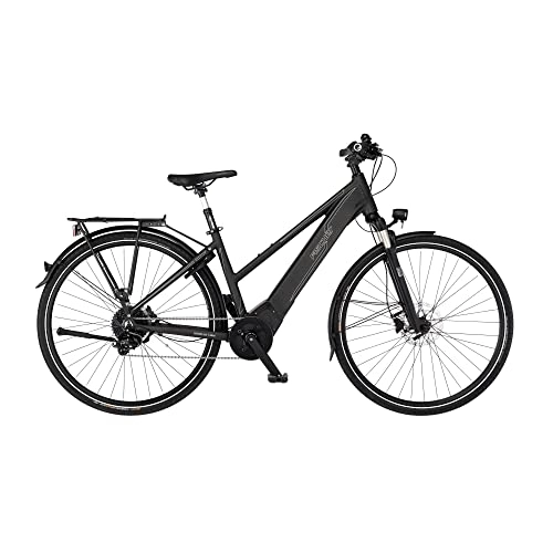 Elektrofahrräder : Fischer E-Bike Trekking, VIATOR 6.0i Elektrofahrrad für Damen, RH 44 cm, Mittelmotor 90 Nm, 36 V Akku im Rahmen, Graphit metallic matt, 28 Zoll