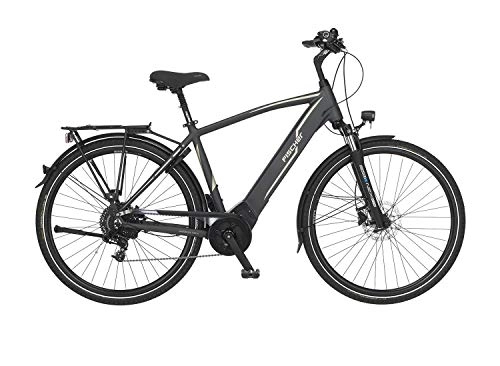 Elektrofahrräder : Fischer Herren 55 E-Bike Trekking VIATOR 5.0i (2020), grau matt, 28", RH 55 cm, Brose Drive C Mittelmotor 50 Nm, 36V Akku im Rahmen, Rahmenhöhe