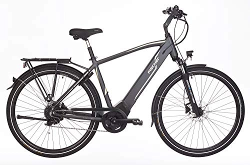 Elektrofahrräder : Fischer Herren - E-Bike Trekking VIATOR 5.0i, grau matt, 28 Zoll, RH 50 oder 55 cm, Brose Drive C Mittelmotor 50 Nm, 36 V Akku