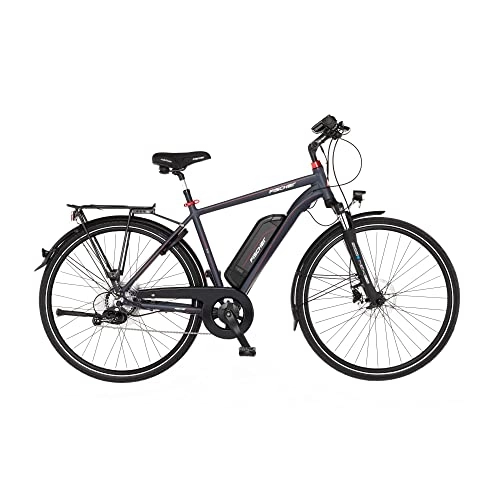 Elektrofahrräder : FISCHER Herren - Trekking E-Bike VIATOR 2.0, Elektrofahrrad, Dunkel anthrazit matt, 28 Zoll, RH 50 cm, Hinterradmotor 45 Nm, 48 V Akku