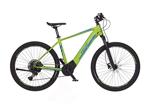 Elektrofahrräder : Fischer Unisex – Erwachsene 6.0i-27, 5 E-Bike MTB MONTIS 6.0i, grün matt, 27, 5 oder 29 Zoll, RH 48 cm, Brose Mittelmotor 90 Nm, 36 V Akku im Rahmen, Rahmenhöhe