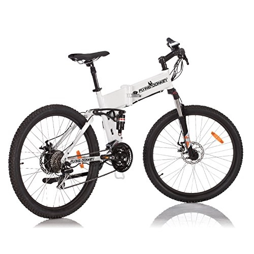 Elektrofahrräder : FLYING DONKEY Pedelec e-Bike Full-Suspension Mountainbike Elektro-Fahrrad Elektrisches Klapprad 250 Watt