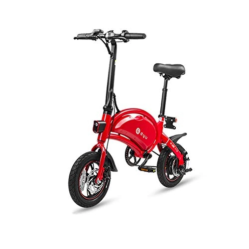 Elektrofahrräder : FNCUR GPS Ortung Elektro-Auto-3C Erwachsene Batterie-Auto Kleine Mini Scooter Folding Elektro-Fahrrad Frau Eltern-Kind Tragbare Fahrrder Strom Leben (Color : Rot)