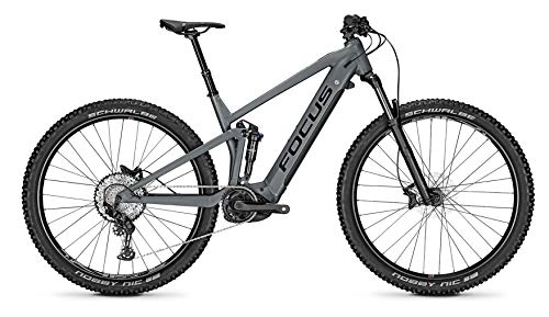 Elektrofahrräder : Focus Thron² 6.8 Bosch Fullsuspension Elektro Mountain Bike 2021 (M / 44cm, Slate Grey)