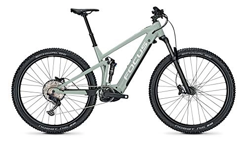 Elektrofahrräder : Focus Thron² 6.8 Bosch Fullsuspension Elektro Mountain Bike 2021 (XL / 50cm, Sky Grey)