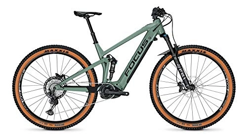 Elektrofahrräder : Focus Thron² 6.9 Bosch Fullsuspension Elektro Mountain Bike 2021 (M / 44cm, Mineral Green)