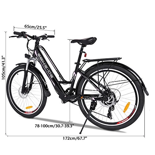 Elektrofahrräder : Free Venus 26Zoll Elektrofahrrad 36V 8A Mountainbike Damen E-Bike Aluminium mit 250W Hochgeschwindigkeits-Brstenlose Motor, Groe Kapazitt Lithium-Akku