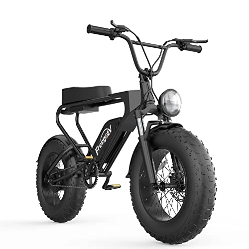 Elektrofahrräder : Freego City Bikes e-Bike 48V Off-Road Elektrofahrräder 20" 4.0 fette Reifen e-Bike Elektrisches Mountainbike Elektrofahrräder für Erwachsene mit Tretunterstützung und abnehmbarem Lithium-Akku