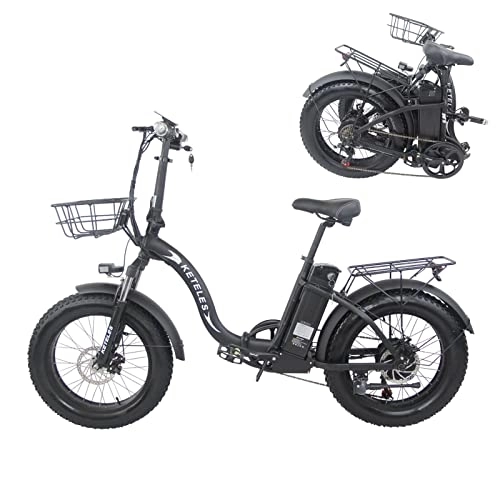 Elektrofahrräder : FRIKE Elektrofahrrad Erwachsener 20 * 4'' Elektro-Mountainbike mit 48V 18Ah Wechselakku Elektrofahrrad 7 Geschwindigkeit DREI Fahrmodi E-Bike(Color:KF9)