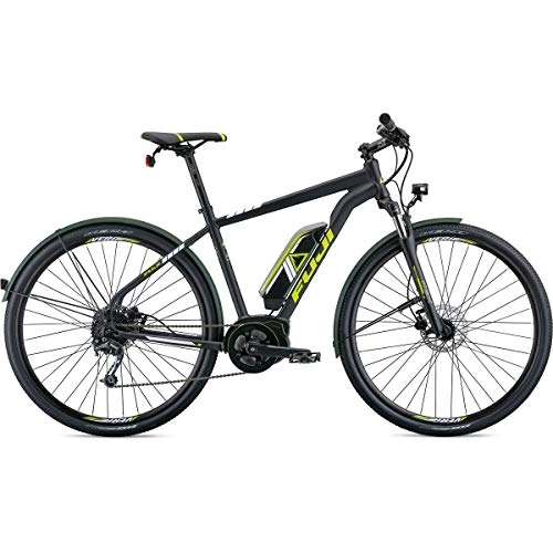 Elektrofahrräder : Fuji E Crossbike 700c E Bike Pedelec 28 Zoll E-Traverse 1.3+ Elektro Fahrrad 28" (Satin Black, 58 cm)