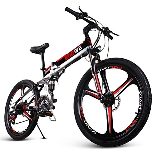 Elektrofahrräder : Fy-Light Engwe-3 26 Zusammenklappbares E-Bike-Elektrofahrrad mit Zusammenklappbarem 400-W-48-V-Hochgeschwindigkeitsmotor 21-Gang-Fahrradroller