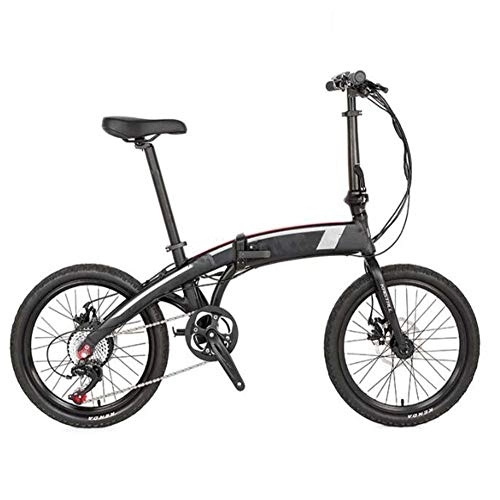 Elektrofahrräder : FZYE Tragbar Folding Elektrofahrräder Bike, 20 Zoll Reifen Adult Bicycle Sport Outdoor Freizeit Radsport Fahrräder, Rot
