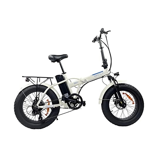 Elektrofahrräder : Generisch Elektro Klapprad FATBIKE 20' Aluminium (Weiß)