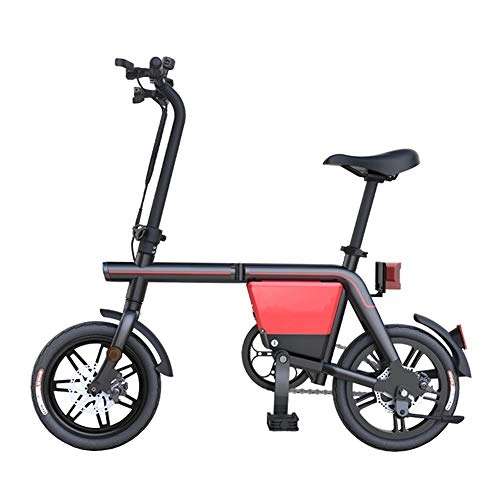 Elektrofahrräder : GEXING Zusammenklappbares Elektroauto 48V240W brstenloser Motor, 4AH Lithiumbatterie, elektrisches Fahrrad for Erwachsene (Color : Black)