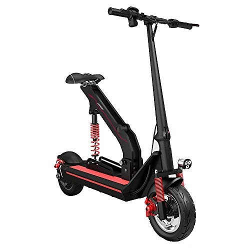 Elektrofahrräder : GEXING Zusammenklappbares Elektroauto 500 W 36 V Akku-Geschwindigkeit bis zu 25 km / h Erwachsenenroller, schwarz (Color : Black-B, Size : 110 * 120cm)