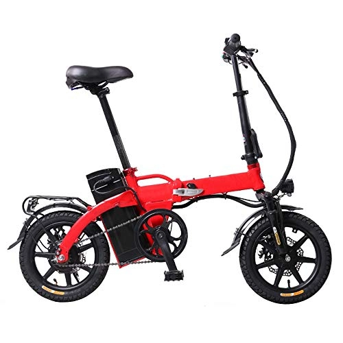 Elektrofahrräder : GEXING Zusammenklappbares Elektroauto Laden Sie 150 kg Lithium-Batterie for Erwachsene und Erwachsene (Color : Red)