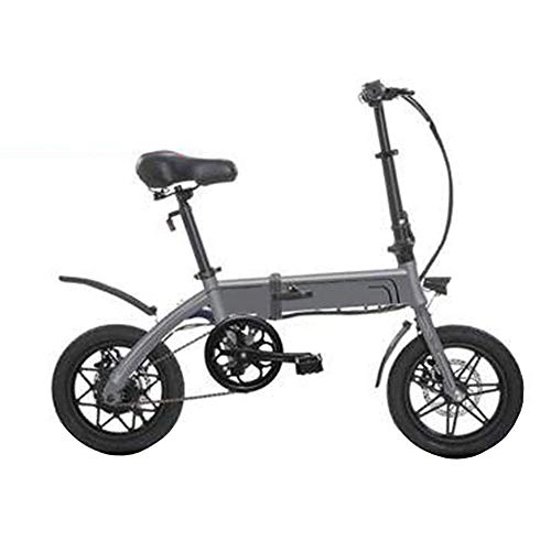 Elektrofahrräder : GEXING Zusammenklappbares Elektroauto Mnnliches und weibliches kleines Roller Mini erwachsenes Fahrrad (Color : Black)