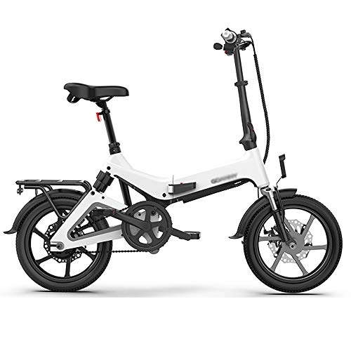 Elektrofahrräder : GGFHH Elektrofahrrad E-Bike Folding, 400 W Elektrofahrrad mit LCD-Display und Abnehmbarer Motorbatterie Ebike für Erwachsene und Jugendliche Magnesiumlegierungsrahmen (16 Zoll)