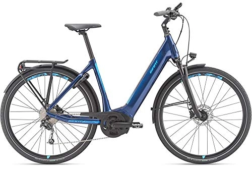 Elektrofahrräder : GiANT Anytour E+ 2 Power LDS 2019 E-Bike metallic Blue, Rahmengre:M (50.0 cm)