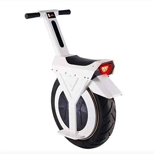 Elektrofahrräder : Gmadostoe Elektrisches Einrad, ultraleichter, tragbarer Roller mit intelligentem Antrieb, Gewichtskapazitt 265 lbs, 17-Zoll-Reifen, Wei, 30km