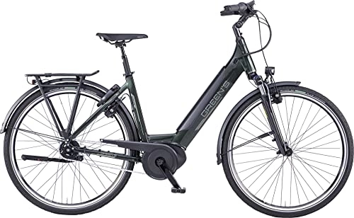 Elektrofahrräder : Green's Margate 500Wh Bosch Elektro City Bike (28" Wave 46cm, Dark Green)