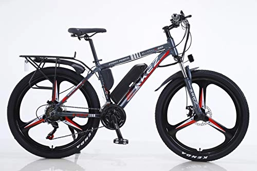 Elektrofahrräder : Green y Elektrofahrräder, Super Portable Power und Mountain E-Bikes für Erwachsene. 26"36V 350W.(Color:rot, Size:10Ah70Km)