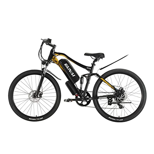 Elektrofahrräder : GUNAI 27, 5 Zoll Elektrofahrrad für Erwachsene Mountainbike mit 48V 17AH Lithium-Ionen-Batterie