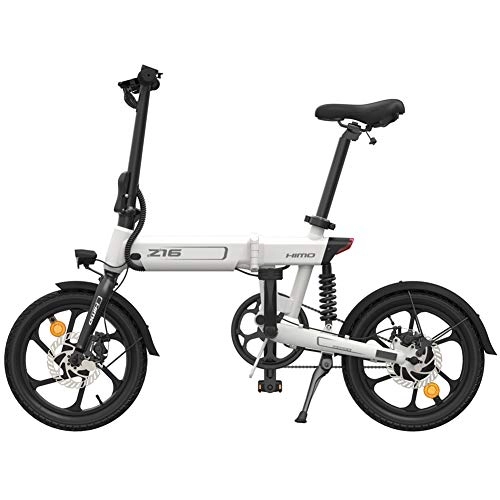 Elektrofahrräder : GUOJIN Electric Bicycle Zusammenklappbares Elektrofahrrad 250W 36V 25Km / H LED-Scheinwerfer Mit Abnehmbarer 10-Ah-Lithium-Ionen-Batterie City E-Bike Für Erwachsene, Weiß