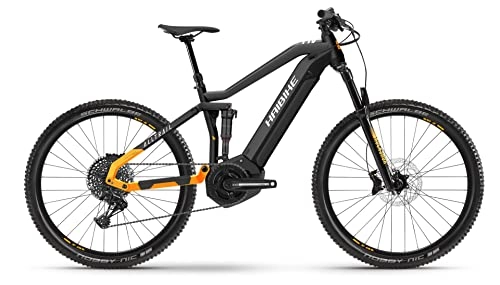 Elektrofahrräder : Haibike AllTrail 6 29R 630Wh Yamaha Elektro Fullsuspension Mountain Bike 2022 (XL / 52cm, Matte Gloss Black / Mango)