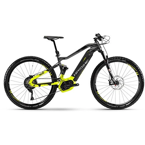 Elektrofahrräder : Haibike E-Bike SDURO FullNine 9.0 500Wh 11-G XT 18 HB BCXP Titanium / Lime / Black Large