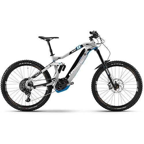 Elektrofahrräder : Haibike E-Bike XDURO Nduro Tschugg 23 500Wh 8-G EX1 18 HB BCXP Grey / Black / Blue Large