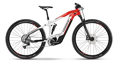 Elektrofahrräder : Haibike FullNine 9 Bosch Elektro Bike 2021 (S / 41cm, Cool Grey / Red)