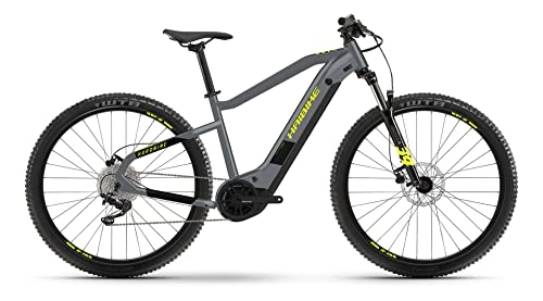 Elektrofahrräder : Haibike HardNine 6 630Wh Yamaha Elektro Bike 2022 (M / 46cm, Cool Grey / Black)