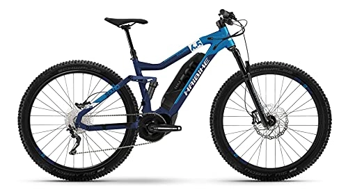 Elektrofahrräder : Haibike SDURO FullNine 6.5 Yamaha Elektro Fahrrad 2021 (S / 40cm, Dunkelblau / Blau / Grau)