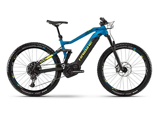 Elektrofahrräder : HAIBIKE Sduro FullSeven 9.0 27.5'' Pedelec E-Bike MTB schwarz / blau / gelb 2019: Größe: XL