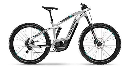 Elektrofahrräder : HAIBIKE SDURO FullSeven LT 7.0 Bosch Elektro Bike 2020 (M / 44cm, Schwarz / Grau / Türkis)