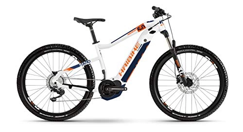 Elektrofahrräder : HAIBIKE SDURO HardSeven 5.0 Yamaha Elektro Bike 2020 (S / 40cm, Weiß / Orange / Blau)