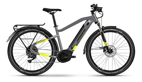 Elektrofahrräder : Haibike Trekking 6 Yamaha Elektro Fahrrad 2021 (27.5" Herren Diamant XL / 60cm, Cool Grey / Canary (Herren))
