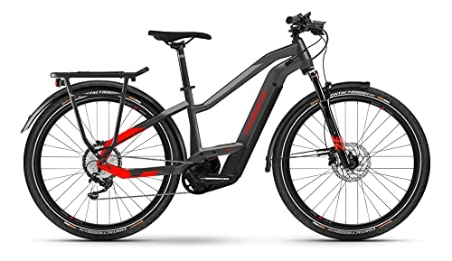 Elektrofahrräder : Haibike Trekking 9 625Wh Bosch Elektro Fahrrad 2022 (27.5" LowStandover L / 52cm, Anthracite / Red (LowStandover))