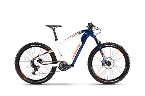 Elektrofahrräder : Haibike Xduro AllTrail 5.0 Flyon 27.5'' Carbon Pedelec E-Bike MTB weiß / blau / orange 2019: Größe: M