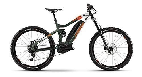 Elektrofahrräder : HAIBIKE XDURO Dwnhll 8.0 Yamaha Elektro Bike 2020 (M / 43cm, Grün / Weiß / Orange)